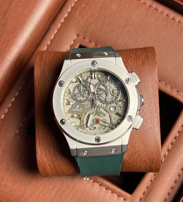 HUBLOT Chronograph – “Emerald Skeleton” Edition